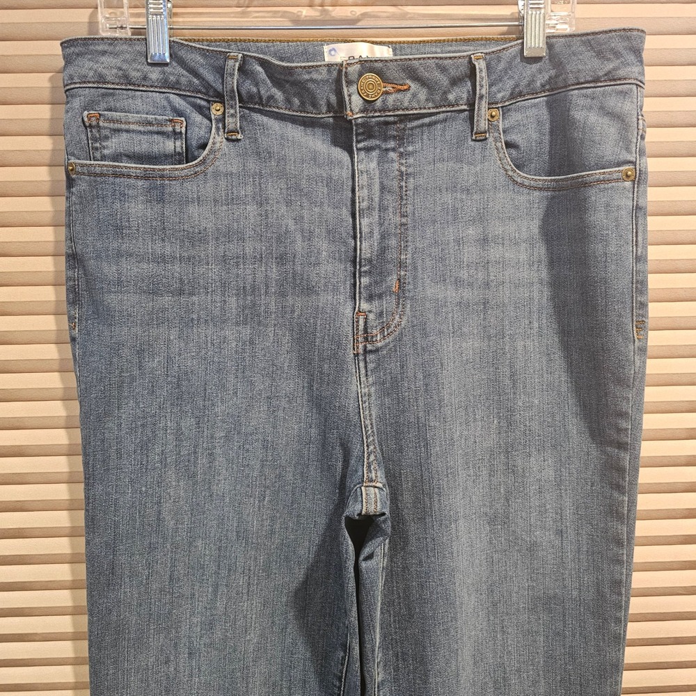 FRAME Le Crop Mini Boot Jeans Disarm‎ Blue High Rise Cropped Flare Size 31 - Picture 2 of 9